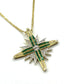 14K Gold Diamond & Emerald Star Of Bethlehem Opening Magnetic Necklace